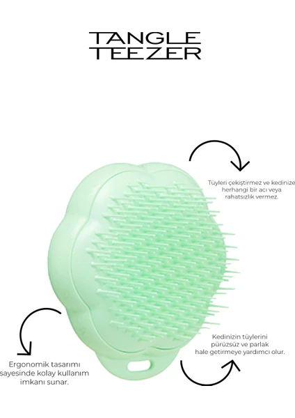 Tangle Teezer Cat Grooming Brush Green Kedi Bakım Fırçası