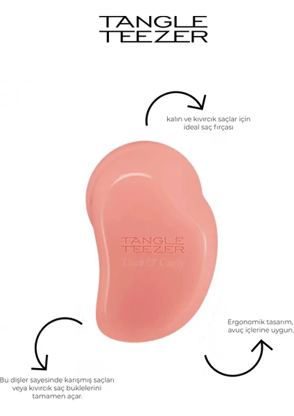 Tangle Teezer Original Thick & Curly Orange Saç Fırçası