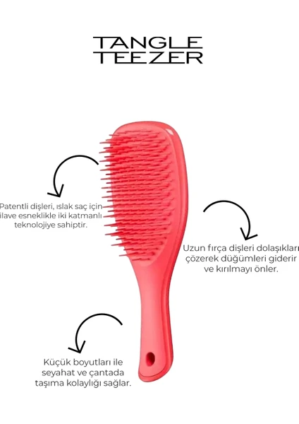 Tangle Teezer Ultimate Detangler Mini Pink Punch