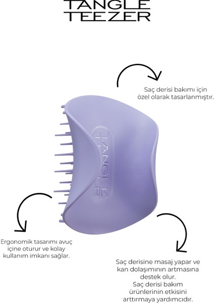 Scalp Brush Lila Saç Derisi Masaj Tarağı