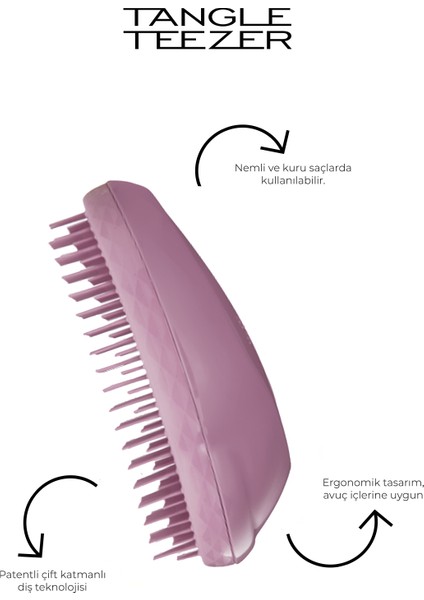 Tangle Teezer Fine & Fragile Koyu Leylak Saç Fırçası