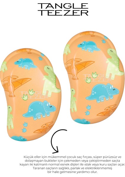 Original Mini Dinosaurs Çocuk Saç Fırçası 2 Adet