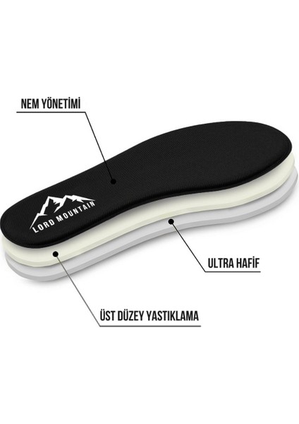 Memory Foam Spor Ayakkabı Iç Tabanlık, Yumuşak Ortopedik Tabanı, Rahat Tabanlık Siyah modelleri