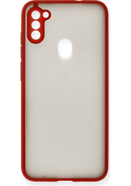Samsung Galaxy M11 Kılıf Montreal Silikon Kapak - Kırmızı 300099