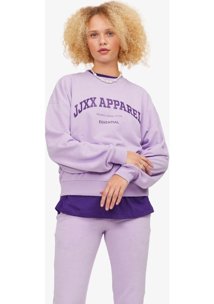 Jxriley Reg Ls Kadın Mor Sweatshirt 12248650-LILACBREEZE