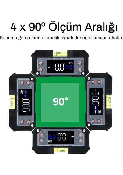 Mini Dijital Eğim Ölçer | Su Terazili