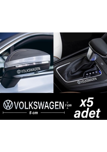 Volkswagen Uyumlu Metal Sticker 5 Adet Oto Aksesuar Oto Sticker Çıkartma Araba