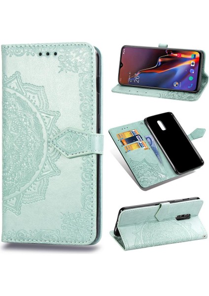 Oneplus 6t Darbeye Zarif Desen Deri Kılıf Kapak Çevirin (Yurt Dışından)