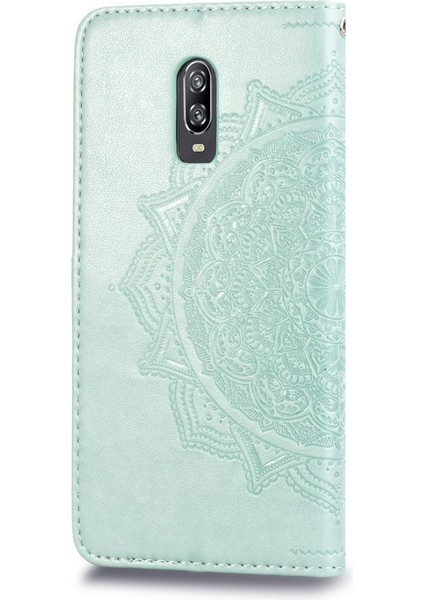 Oneplus 6t Darbeye Zarif Desen Deri Kılıf Kapak Çevirin (Yurt Dışından)