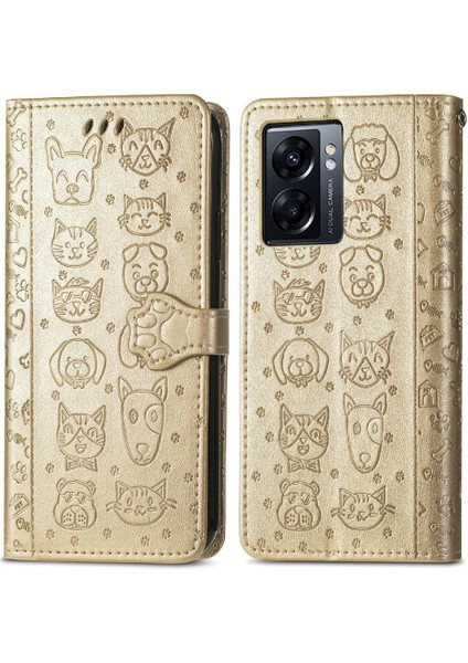 Oppo A77 Darbeye Kapak Kapak Için Kılıf Kısa Kayış Karikatür Hayvanlar Durumda (Yurt Dışından)