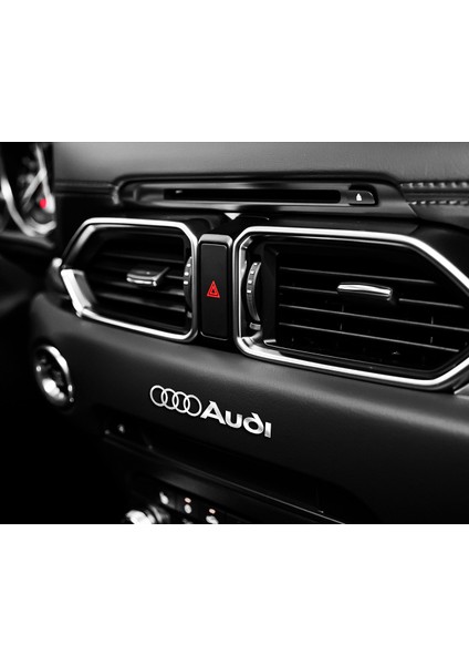 Audi Uyumlu Metal Sticker 5 Adet Oto Aksesuar Oto Sticker Çıkartma Araba