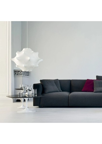 Tulip Beyaz Orta Sehpa Çap 100- Siyah Lake fiyatları