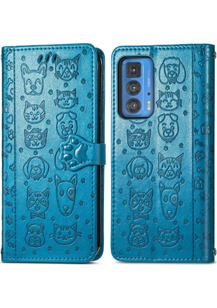 Moto Kenar 20 Pro Için Kılıf Kısa Kayış Karikatür Hayvanlar Darbeye Deri (Yurt Dışından)