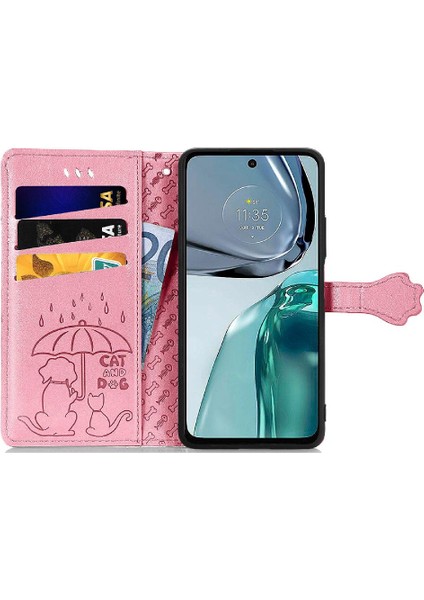 Moto G62 Flip Kapak Için Kılıf Darbeye Karikatür Hayvanlar Kısa Kayış Kılıf (Yurt Dışından) fırsatları