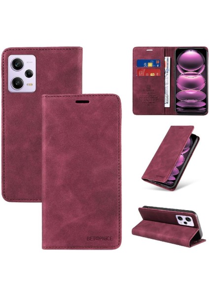 Xiaomi Redmi Için Not 12 Pro Manyetik Koruyucu Folio Cüzdan Pu (Yurt Dışından)