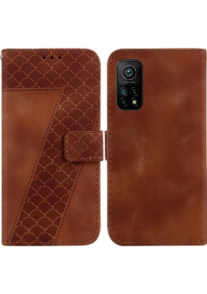 Telefon Kılıfı Için Xiaomi Mi 10T/10T Pro 5g Kabartmalı Desen Flip Folio Kapak (Yurt Dışından)