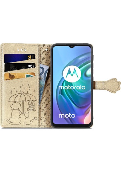 YH Market Moto G30 Kısa Kayış Karikatür Hayvanlar Için Kılıf Kapak Çevirin Darbeye Vaka (Yurt Dışından)