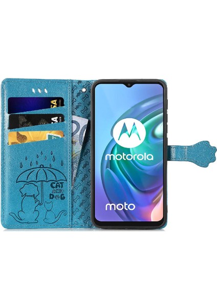 YH Market Moto G30 Kısa Kayış Karikatür Hayvanlar Için Kılıf Kapak Çevirin Darbeye Vaka (Yurt Dışından)