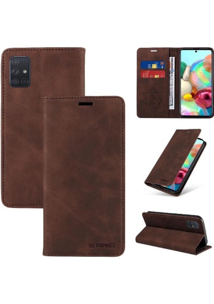 Samsung Galaxy A71 4g Pu Deri Koruyucu Folio Cüzdan Manyetik (Yurt Dışından)
