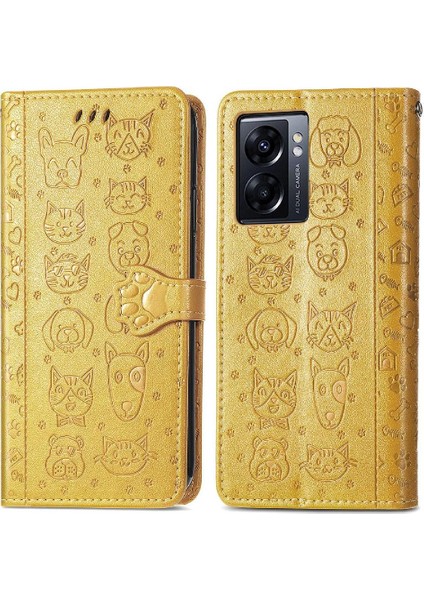 Oppo A77 Darbeye Kapak Kapak Için Kılıf Kısa Kayış Karikatür Hayvanlar Durumda (Yurt Dışından)