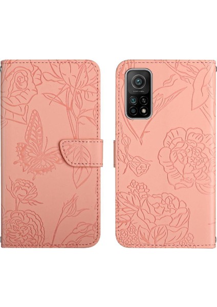 Xiaomi 10T/10T Pro Bilek Kayışı Çiçekler ve Kelebekler Durumda (Yurt Dışından)