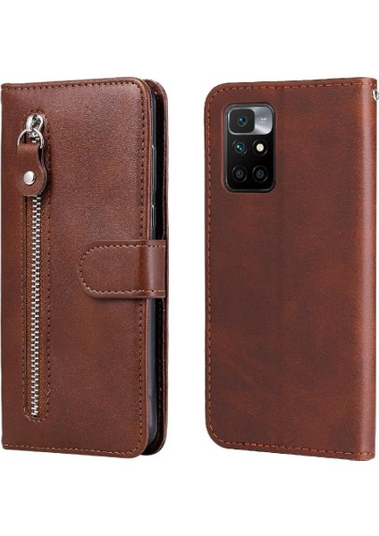 Xiaomi Redmi 10 4g Deri Fermuar Koruyucu Kapak Kart Yuvası (Yurt Dışından)