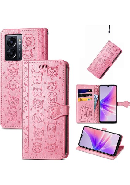 Oppo A77 Darbeye Kapak Kapak Için Kılıf Kısa Kayış Karikatür Hayvanlar Durumda (Yurt Dışından) modelleri