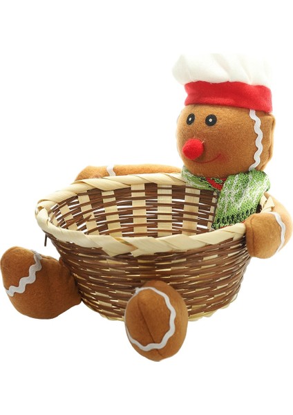 Noel Şeker Sepeti Saklama Kabı Dekorasyon Noel Baba Saklama Sepeti Noel Dekor Parti Dekor Konteyner Hediye - C (Yurt Dışından)
