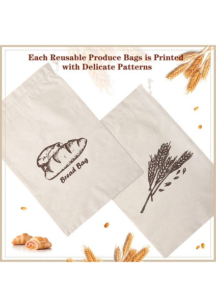 Ev Yapımı Ekmek Kabı Için Keten Ekmek Poşetleri, 2 Adet 30X40CM Ağartılmamış ve Yeniden Kullanılabilir Ekmek Saklama, Doğal Depolama (Yurt Dışından)
