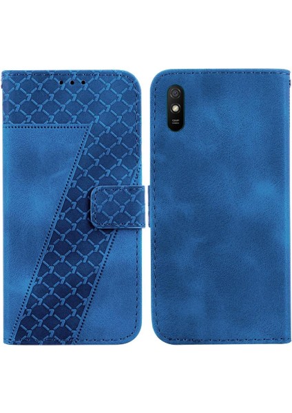 Xiaomi Redmi 9A Kart Yuvası Fonksiyonu Için Telefon Kılıfı Kabartmalı Desen Cüzdan (Yurt Dışından)