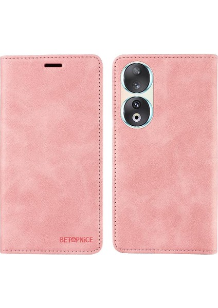 Honor Için Kılıf 90 5g Pu Deri Folio Cüzdan Manyetik Koruyucu (Yurt Dışından)