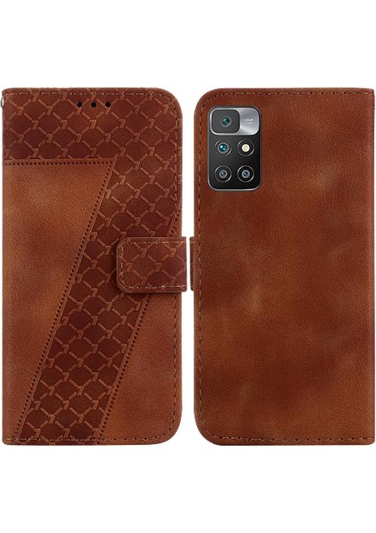 Telefon Kılıfı Için Xiaomi Redmi 10 4g/10 Başbakan Flip Folio Kapak Kart Yuvası Pu (Yurt Dışından)