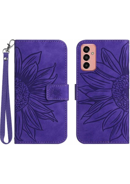 Samsung Galaxy M23 5g Lüks Pu Deri Kart Yuvaları Tutucu ile (Yurt Dışından)