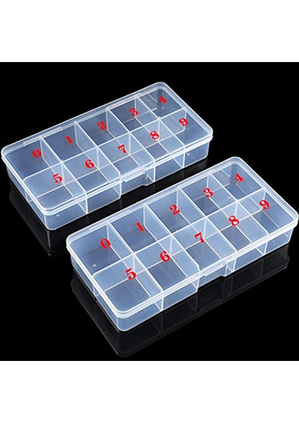 Tırnak Ucu Kutusu Boş Tırnak Ipuçları Organizatör Depolama Tırnak Kutusu Uzayları Saklama Kutusu Konteyner Tırnak Kutusu Izgara Kutusu (Yurt Dışından) fırsatları