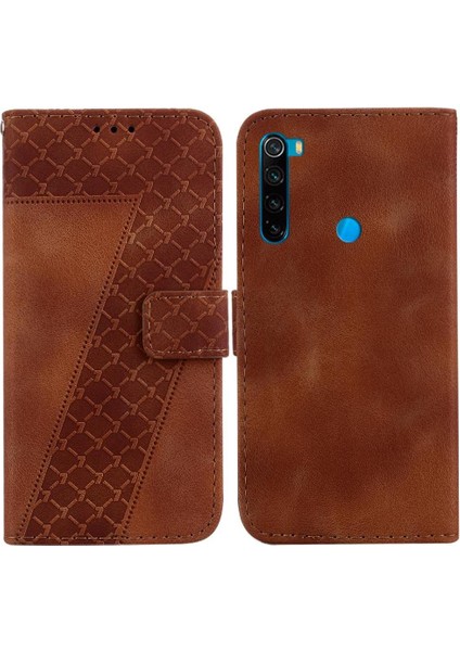 Telefon Kılıfı Için Xiaomi Redmi Not 8t Flip Folio Kapak Cüzdan Kart Yuvası Pu (Yurt Dışından)