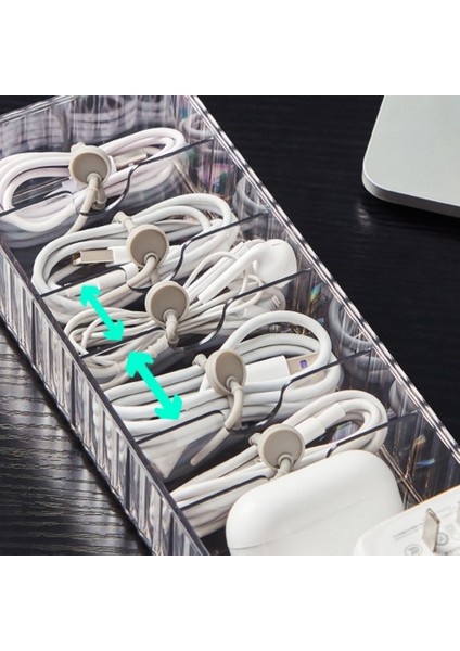 Kablo Saklama Kutuları Organizatörler 2 Paket, 20 Adet Kablo Bağı ile Kablo Şarj Depolama Organizatör Kutusu Kasa (Yurt Dışından) fırsatları