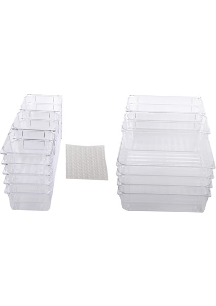 18PCS Ayrı Çekmeceli Organizatör Sistemi, Çekmecesiz Organizatör, Şeffaf Çekmece Ekleme Saklama Kutusu (Yurt Dışından) fiyatları