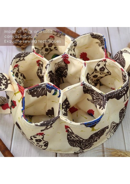 Adet Yumurta Toplama Sepeti 7 Torbalar ile Yumurta Toplama Sepeti Kanvas Yumurta Çantaları Yumurta Toplama Yumurta Çantaları (Yurt Dışından)