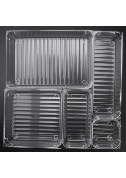 18PCS Ayrı Çekmeceli Organizatör Sistemi, Çekmecesiz Organizatör, Şeffaf Çekmece Ekleme Saklama Kutusu (Yurt Dışından) fırsatları
