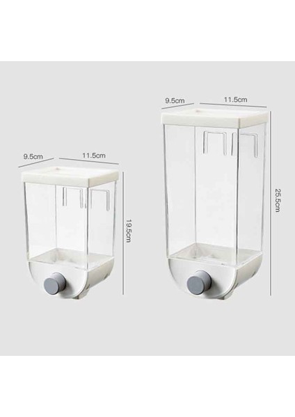 Gıda Saklama Kutusu Mutfak Duvara Monte Depolama Tankı Plastik Konteyner Depolama Gıda Depolama Hava Geçirmez Konteyner 1500 ml (Yurt Dışından)