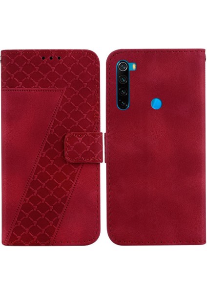 Telefon Kılıfı Için Xiaomi Redmi Not 8t Flip Folio Kapak Cüzdan Kart Yuvası Pu (Yurt Dışından)