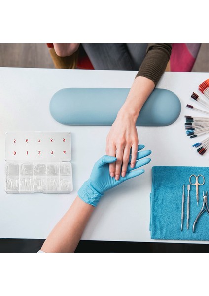 Adet Yanlış Nail Ipuçları Şeffaf Saklama Kutusu 10 Numarası ile Boş Alanlar Saklama Kutusu Konteyner Tırnak Sanat Organizatör Kutusu (Yurt Dışından)