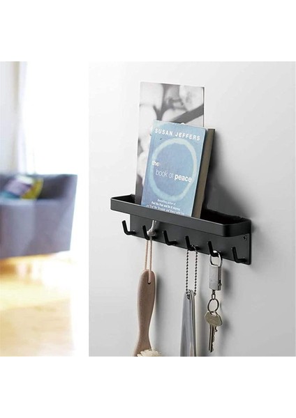 Anahtarlık, Duvar Anahtarlık, Raflı, Raflı Anahtarlık ve 6 Yapışkanlı Kanca, Ofis Banyo Beyaz Anahtar Çubuğu (Yurt Dışından) modelleri