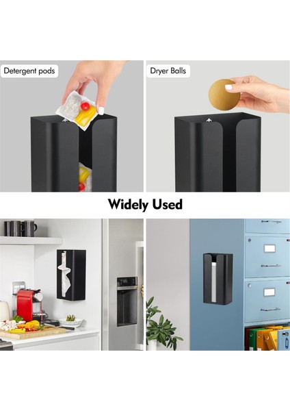 Manyetik Çamaşır Kurutma Makinesi Kağıt Dispenseri, Doku Tutucu, Buzdolabı, Mutfak, Çamaşır Siyahı Için Çöp Torbası Dispenseri (Yurt Dışından)
