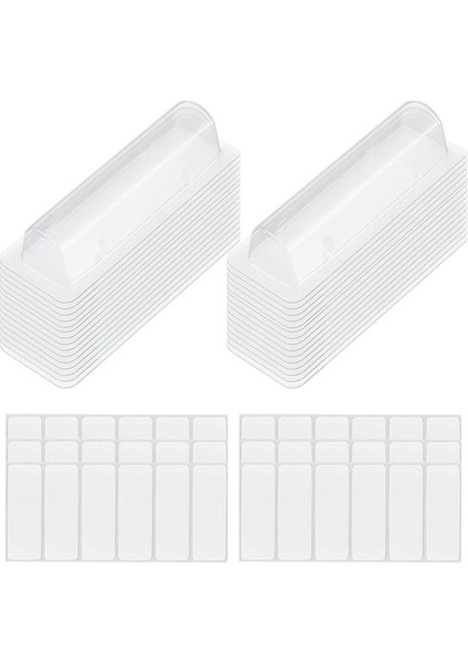 60 Adet Dudak Balsamı Torbalar Şeffaf Plastik Şeffaf Ruj Para Tutucu Plastik Kubbeler Çift Taraflı Bant ile Dıy El Sanatları Için (Yurt Dışından)