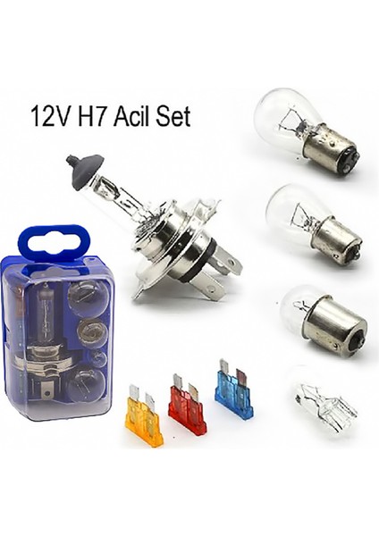 H7 Acil Yedek Lamba Kiti Ampul Seti 12V