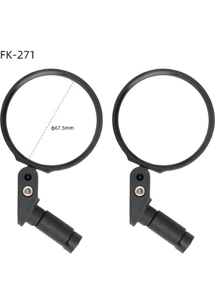 FK271PC2 Stili Deemount 1 Çift Bisiklet Dikiz Cam Ayna Bisiklet Gidon Geniş Menzilli Arka Görüş Işık Reflektör Açısı Ayarlanabilir Aynalar (Yurt Dışından)