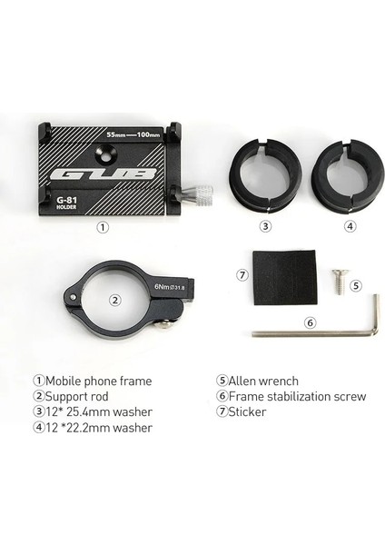 G-81 Kırmızı Stil Gub G81 G-81 Alüminyum Bisiklet Telefon Tutucu Martphone Için Ayarlanabilir Destek Gps Bisiklet Telefon Standı Montaj Braketi (Yurt Dışından) fiyatları