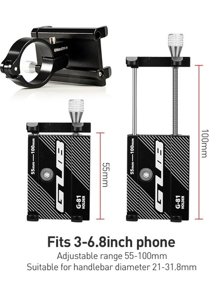 G-81 Kırmızı Stil Gub G81 G-81 Alüminyum Bisiklet Telefon Tutucu Martphone Için Ayarlanabilir Destek Gps Bisiklet Telefon Standı Montaj Braketi (Yurt Dışından) modelleri