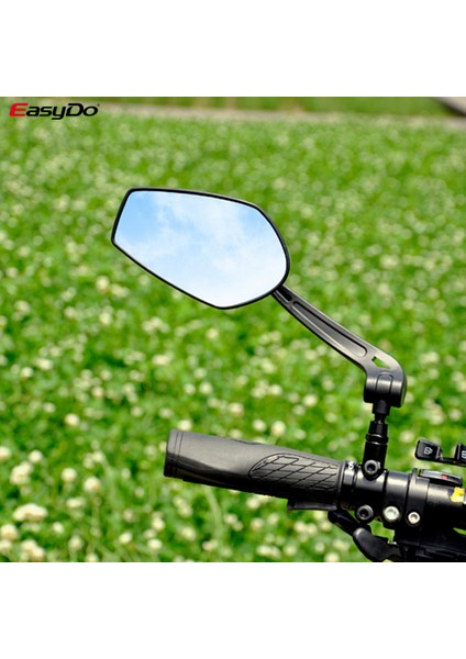 ED3306 Bir Set Stili Easydo Bisiklet Gidon Reflektör Dikiz Aynası Dağ Bisikleti Elektrikli Bisiklet Scooter Hd Geniş Menzilli Ayarlanabilir Açı Aynası (Yurt Dışından)